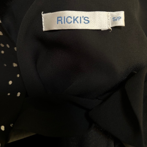 NWOT Ricki's Black and Silver Mini Dress - Picture 3 of 3